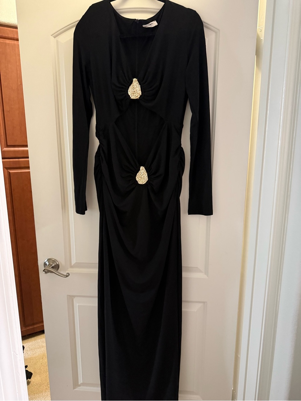 Showpo Black Cutout Maxi Dress with Jewel Accents - Picture 6 of 6